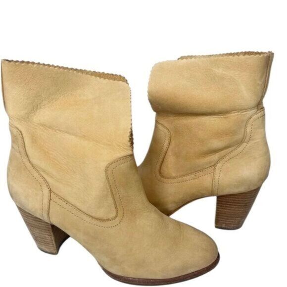 UGG Thames Foldover Sheepskin Suede Ankle Boots Chestnut Tan Size 8 - Picture 6 of 9